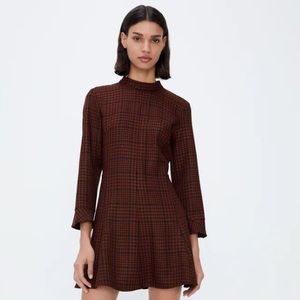 Zara Red/Black Plaid Mini Dress